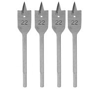 22mm High Carbon Steel Flat Wood Drill Bit Set Spade Boring Woodworking Tools 4Pcs