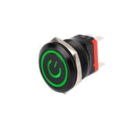 22MM High Current Switch, Oxidized Black Finish, 3-6V 12-24V 110-220V Self-Latching Power Start Waterproof Swit Reset(Power-G,MOMENTARY_3-6V)