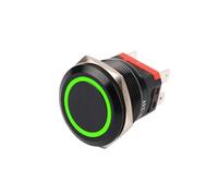 22MM High Current Switch, Oxidized Black Finish, 3-6V 12-24V 110-220V Self-Latching Power Start Waterproof Swit Reset(Ring-G,LATCHING_3-6V)