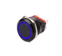 22MM High Current Switch, Oxidized Black Finish, 3-6V 12-24V 110-220V Self-Latching Power Start Waterproof Swit Reset(Ring-B,LATCHING_3-6V)