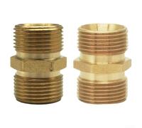 22mm Hose Connector Copper Female to Female M22 1 5 Coupler for Pressure Washer and Garden Hose Pipe Joint Connection (M22*15mm)