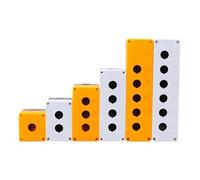 22mm Installation Aperture Waterproof Dust-proof XB2 LA38 LAY37 Button Switch Control Box 1/2/3/4/5 Hole Height 65mm XAL BX(Gold,3 Hole)