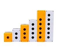 22mm Installation Aperture XB2 LA38 LAY37 Button Switch Control Box 1/2/3/4/5 Hole Height 65mm 1Pcs(A,3 Hole)