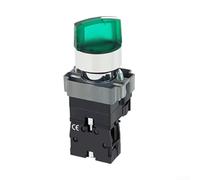 22MM Knob Rotary Switch Button with LED Light 24V 220V Self Locking Switch for Electrical Appliances and Control Systems Supporting High Voltage and Current (B)