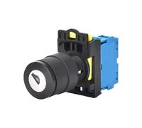 22mm LA36M Key Switch 12V 220V 10A 2 Position 1NO On Off Knob Button 2NO 3 Position Selector Switch Compatible With Various Control Panels And Devices(3 position 2NO)