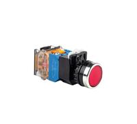 22mm LA38-11D/11DS Push Button Switch with LED Light Self-locking/Latching/Self-reset/Momentary 12V 24V 36V 48V 110V 220V 380V(R,SELF-LOCKING_220V)
