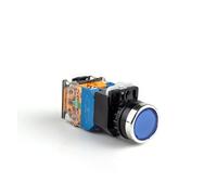 22mm LA38-11D/LA38-11DS with Light Flat Head Button Switch Momentary/Latching Push button switch 10A/440V AC/DC 6-380V IDGTTLDF(Blue,SELF-RESET_36V)