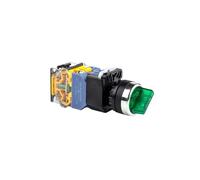 22mm LA38-11XD/2/LA38-20XD/3 Knob Switch with LED Lamp 2 Position 3 Position Self-locking/Latching Select Button Switch(G,2 POSITION (1NO 1NC)_220V)