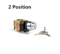 22mm LA38-11Y2/LA38-20Y3 Self-locking/Latching Knob Switch with Key 10A/440V 2 Position 3 Position Selector Switch IDGTTLDF(2 Positions)