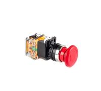 22mm LA38-11ZS Emergency Stop 10A/600V Self-locking/Latching Head Power Switch Mushroom Push Button Switch *2pcs(STOP)