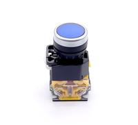 22mm LA38 Round Power Button Switch 1NO/1NC Instantaneous With Light 220V LED Indicator 1Pcs(3)