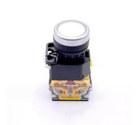 22mm LA38 Round Power Button Switch 1NO/1NC Instantaneous With Light 220V LED Indicator 1Pcs(A)