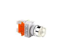 22mm LAY37-11DN/DZ with Lamp Push Button Switch Self-locking/Latching/Self-reset/Momentary NO/NC 12V 24V 36V 48V 110V 220V 380V(W,SELF-RESET_110V)