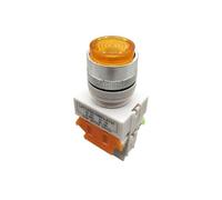 22mm LAY37-11DN/LAY37-11DNZS Push Button Switch With Light 10A/660V Yellow 1Pcs(Self-locking,12 V)