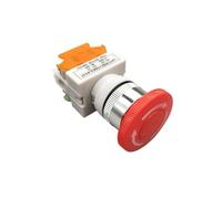22mm LAY37-11ZS/LAY37-11ZSD Emergency Stop Push Button Switch With Light Self-locking 10A/660V 1Pcs(NO light,24 V)