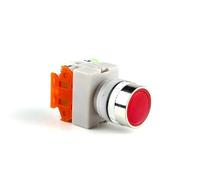 22mm LAY37 Self-locking/Latching Self-reset/Momentary Push Button Switches Red Green Blue Yellow Black 1NO 1NC 10A250VAC(R,Self-locking)