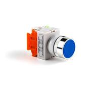 22mm LAY37 Self-locking/Latching Self-reset/Momentary Push Button Switches Red Green Blue Yellow Black 1NO 1NC 10A250VAC(B,Self-reset)