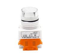 22mm LAY37 Y090 Self-reset Self Locking Push Button Switches 1NO 1NC 10A250VAC 1Pcs(WHITE,Self reset)