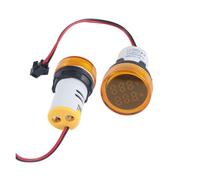 22mm LED Digital Display Gauge | Voltage Meter Indicator Signal Lamp Measuring Range 60-500V AC(Round-Green)