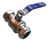 22mm Lever Ball Valve - Blue Handle