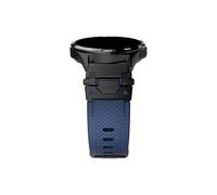 22mm Luxury Silicone Watch Strap Fit for Huawei Watch GT5 4 3 pro 46mm/Ultimate Metal Connector Watch Band(Black blue,22mm)