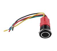 22mm Metal Momentary Push Button Switch, 12V 5A 1NO1NC with LED Indicator, IP67 Rated for Dust and Water Resistance, Smooth Tactile Feel, Industrial Control Panel and Automotive Use(White)