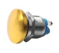 22mm Metal Push Button Switch 1NO Momentary Plastic Metal 22Mm Feature Working mode Momentary Self-Reset Press and hold circuit is executed (yellow)