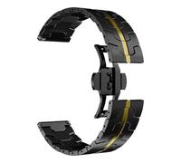 22mm Metal Stainless Steel Watchband Fit for Huawei GT6/GT6Pro/GT5/GT5Pro/GT4(Black gold)