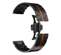 22mm Metal Stainless Steel Watchband Fit for Huawei GT6/GT6Pro/GT5/GT5Pro/GT4(Black red)