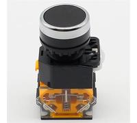 22mm Momentary Push Button Switch 1NO 1NC 5Pcs(Black)
