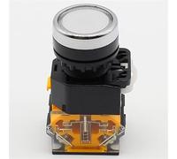 22mm Momentary Push Button Switch 1NO 1NC 5Pcs(White)