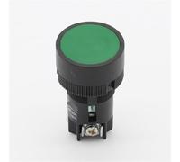 22mm Momentary Push Button Switch Red Green Blue Yellow Black White Normal Open + Close 6Pcs(Green)