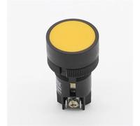 22mm Momentary Push Button Switch Red Green Blue Yellow Black White Normal Open + Normal Close 6Pcs(Yellow)