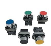22mm Momentary Reset Push Button Switch XB2-BA35C ZB2-BA45C Red/Yellow/Green/Blue/Black 1NO 20Pcs(Multi color Remark)