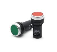 22mm Momentary Self-rest Electrical Push Button Switch Green Red 1NO 1NC 4 Pins Screws Terminals LA39J-11B Computer PC Power IDGTTLDF(Red)