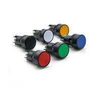 22mm Momentary Self-rest Slef-return Push Button Switch Red Green Blue Yellow Black White NO + NC XB2-EA142 XB2-EA145 XB2-EA155 IDGTTLDF(Blue-NO.NC)