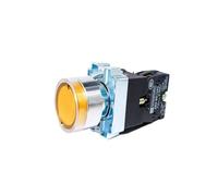 22mm Momentary XB2-BW3361 Round Push Button Switch With LED Light 1NO 24V/AC220V/AC380V ZB2-BE101C(Yellow(NO),24v)