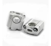 22mm Motorcycle Bar Riser Mount Aluminum Alloy(Silver)