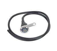22mm Motorcycle Handlebar Spotlights Switch, Single Strip Stainless Steel Power Button with Black & Blue Indicator Light, for Motorcycles, ATVs and Electric