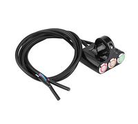 22mm Motorcycle Handlebar Switch, Handlebar Mount ON/OFF Switch with LED Indicator Light, Aluminum Alloy Weatherproof Brake Horn Start Kill Switch for 7/8 inch Handlebars