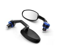 22mm Motorcycle Mirror White Glass Handle Bar End Rearview Side For XT250 For TRICKER DT230 DT 125 230 For LANZA Convex Mirror(Blu)