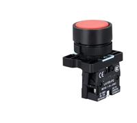 22MM Nc No Switch Momentary Push Button ON OFF Reset 380V, 6V, 12V Suitable for Industrial Panel Black Power Button(EA42 RED 1NC,380V)