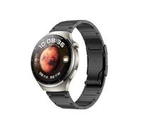 22mm No Gaps Titanium metal Watchband fit for Huawei/Samsung/Garmin(Black)