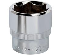 22mm Polished Chrome Vanadium Drive Socket - Durable Forged Steel Construction