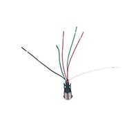 22mm Professional switch factory 22mm angel eye ring momentary ON switch with wired harness connector IDGTTLDF(12V Orange LED)