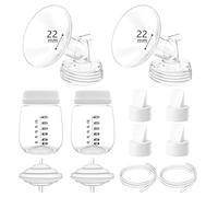 22mm Pump Parts Compatible with Spectra S1/S2/9 Plus,Spectra Replacement Pump Parts,Full Set Replace Include 22mm Flange, Duckbill Valve, Backflow Protector, Tubing and Bottle