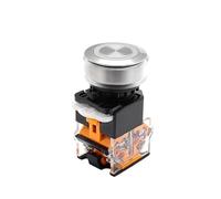22mm Push Button switch 1NO 1NC Momentary Latching Stainless Steel Front with 6v 12v 24v 110v 220v Ring LED light IDGTTLDF(WHITE,MOMENTARY_6V)
