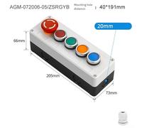 22mm push button switch control box with waterproof and dustproof sealing, ABS+metal construction, self reset and self locking functions, anti drop screws, rated current 10A (2)