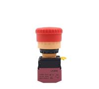 22mm Push Button Switch Emergency Stop LA36M-11ZS Red Power Supply NO NC Silver Contact 10A 1Pcs(1NO 1NC)