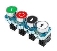 22mm Push Button Switch, Mushroom Head Emergency Stop & Key Start Switch, Self Reset/Latching Model Options, Plastic, 10A, XB2 Series(XB2 BC31)